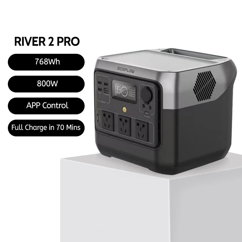 ECOFLOW RIVER 2 Pro Portable Power Station 768Wh, Power Multiple Devices, Recharge 0-80% Within 1 Hour, for Camping, RV, Outdoor