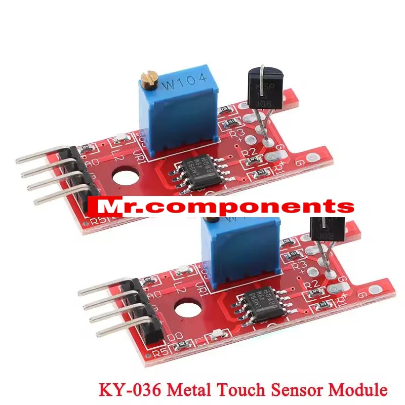 1Pc-2Pcs Metal Touch Sensor Module KY-036 Human Body Touch Sensor 3.3V 5V TTL Switch Analog Signal Output Smart Electronics