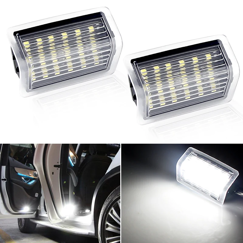 

2pcs Car Step Courtesy Door Lights For Mercedes Benz A B C E ML GLE GL GLS Class W204 W176 W212 W213 W246 W166 X166 X205