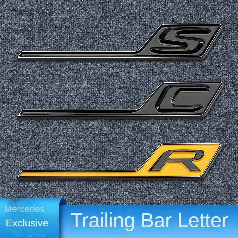 

Letters S R C Badges Emblems for Mercedes Benz A45s CLA45s C63s E63s S63s GLE63s GLC63s GLS63s GTs GT63s GTR GT AMG