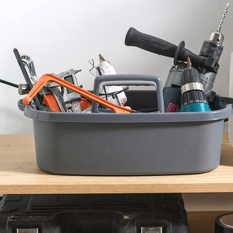 ABXF-пластиковая корзина для хранения, портативная корзина-органайзер для душа с ручкой для ванной комнаты, спальни, кухни