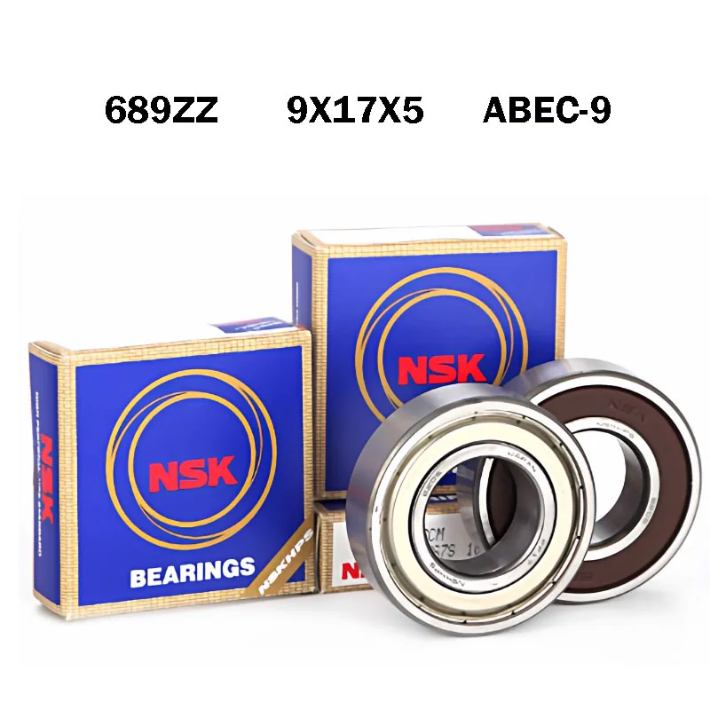 

10PCS Origin Japan NSK 689ZZ Bearing ABEC-9 9x17x5mm Miniature 689Z Mini Ball Bearings EMQ Z3 V3 Quality 689 ZZ bearings