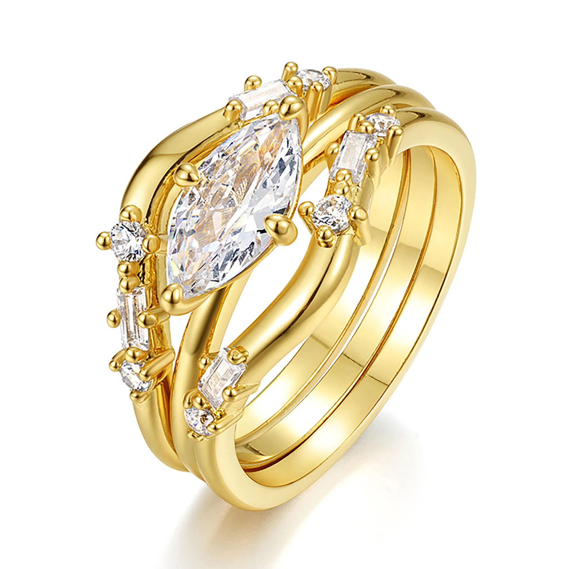 

Fashionable commuting sapphire pure silver suit ring - oval luxury combination ring - best-selling LMR064