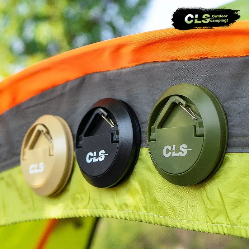 Outdoor-Camping-Magnethaken für Zeltdach mit Saugnapf - Hochleistungs-Magnet-Campinghaken - Starker Saugnapf, robustes ABS & Edelstahl, Wohnmobil-Seilbefestiger, Auto-Camping-Lampenhaken, sicherer
