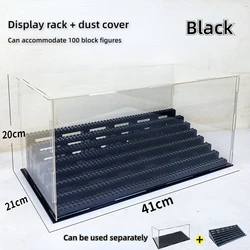 Home Transparent Toy Building Block Storage Box 8 Layer Ladder Type Display Minifigure with Dust Cover Compatible with LEGO