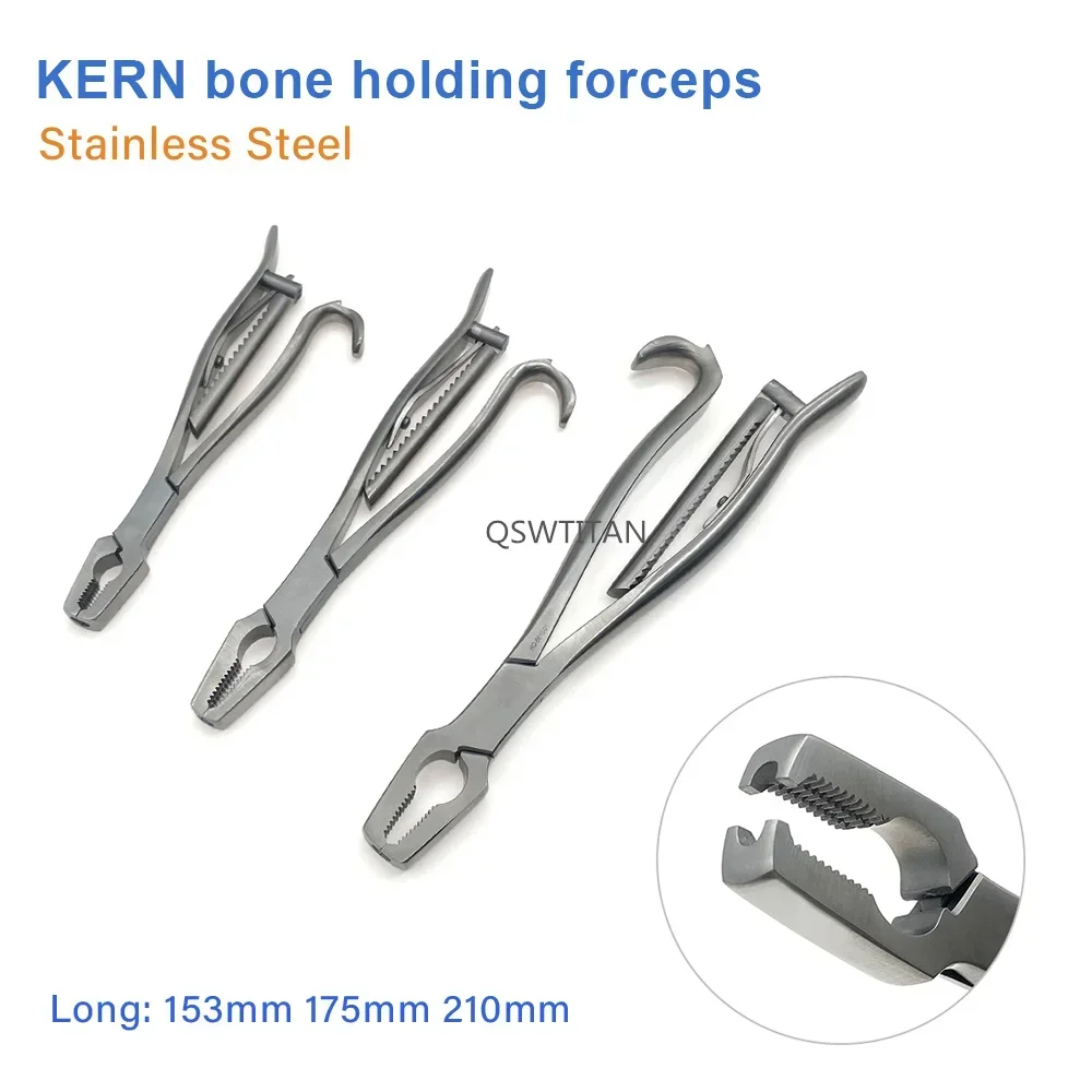 Mini KERN Bone Holding Forceps Serrated Jaws Spinlock Veterinary Orthopedic Surgical Instruments