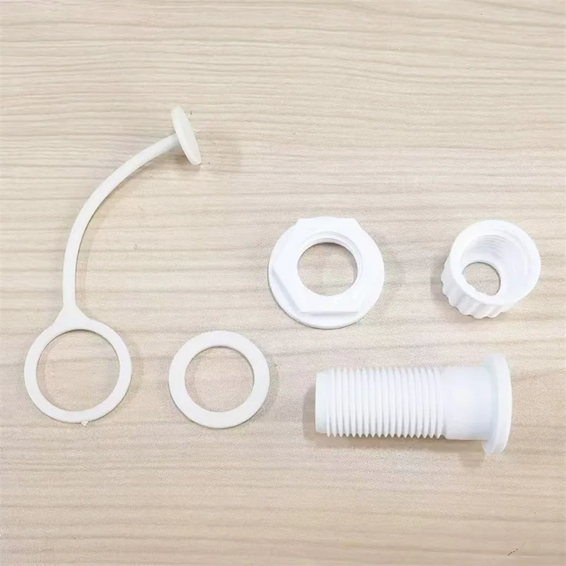 1PC 50mm White Plastic Cooler Drain Plug Cooler Plug Replacement 1 Inch OD Threaded Drain Plug Assembly for Coolers
