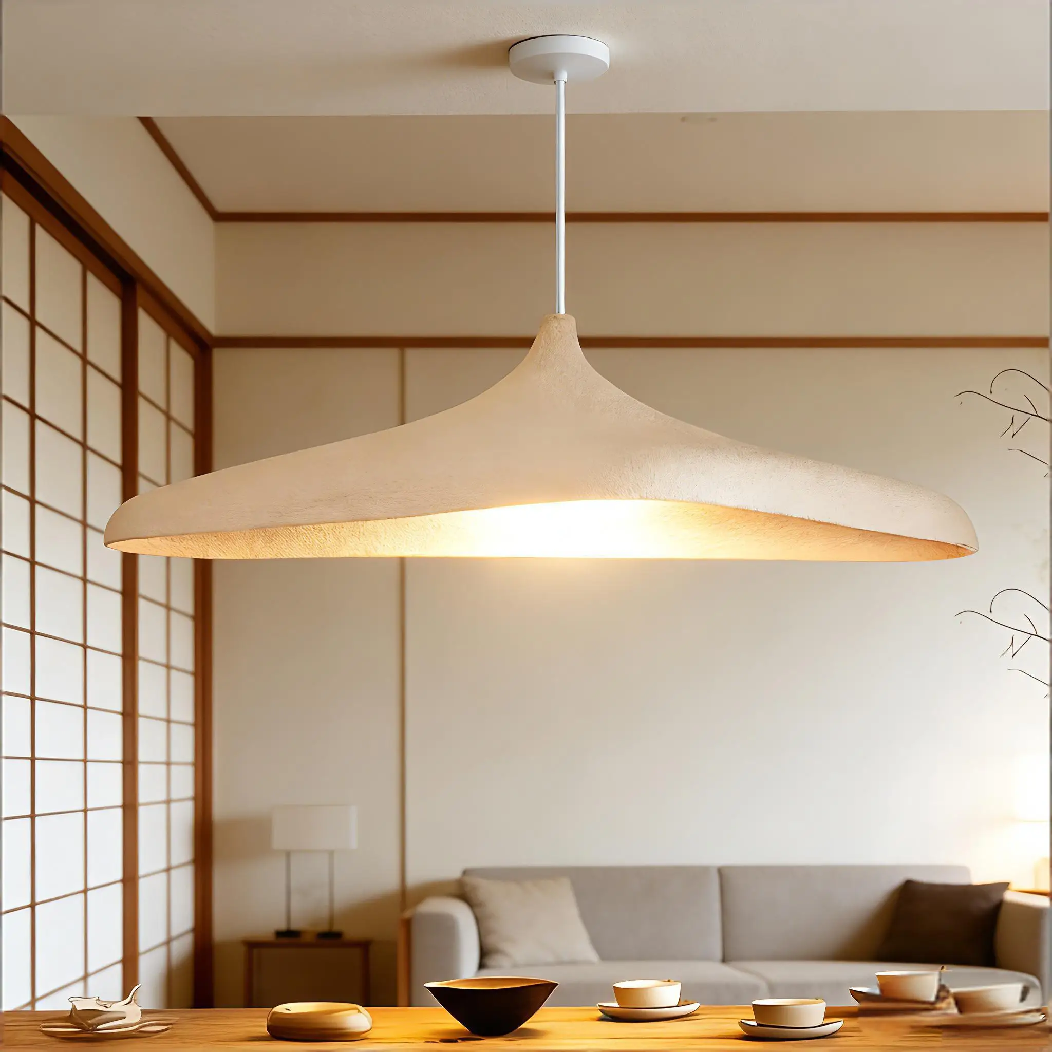 

Japanese Wabi Sabi Style Led Pendant Lights Living Dining Room E27 Ceiling Chandelier Home Decor Bedroom Hanging Lamp Luminarias