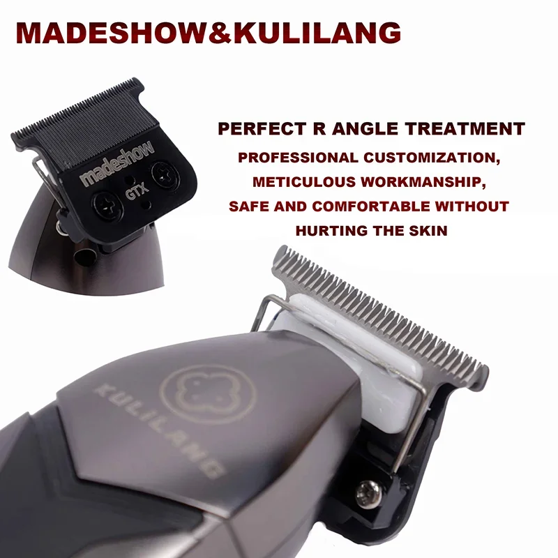 Madeshow KULILANG M5F M10 R66 R77F Original Ultra Fino Fade Lâmina Máquina de cortar cabelo Cortador de cunha Cabeça Aparador Acessório de substituição