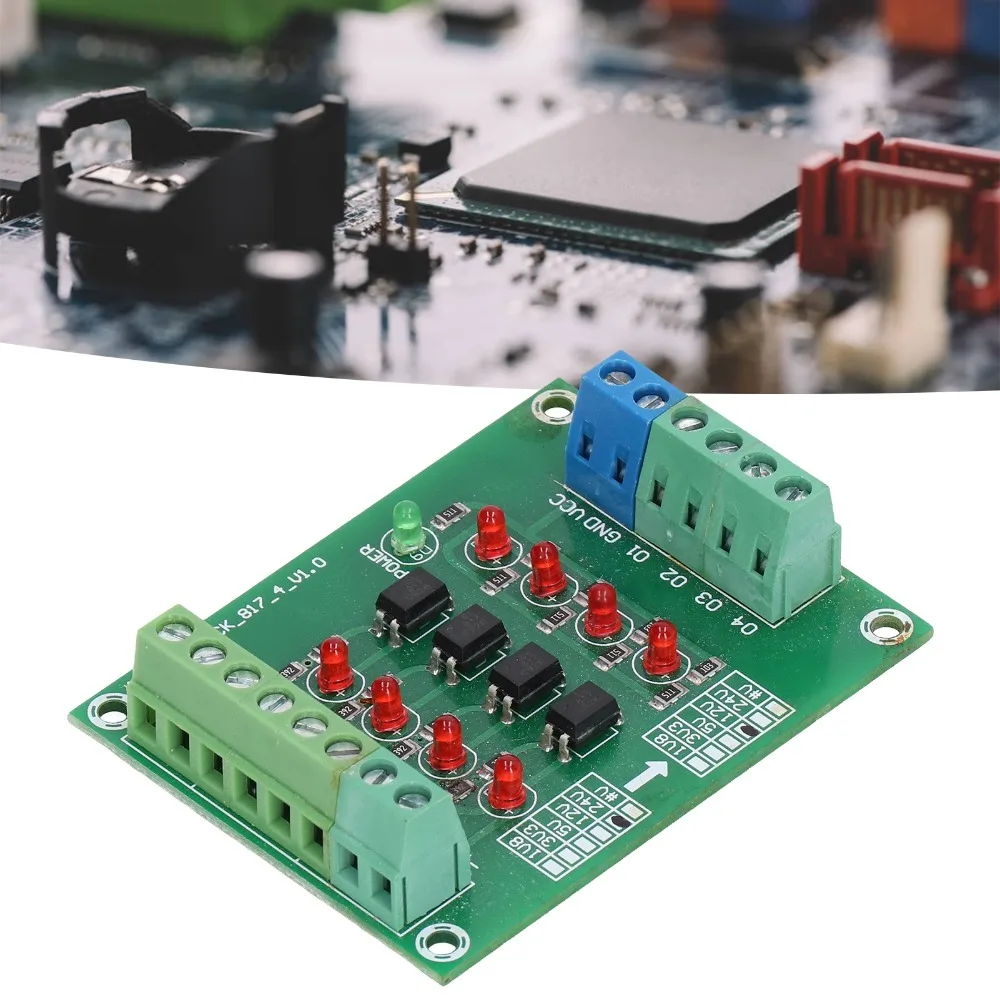 24V to 5V Optocoupler Isolation Board 4 Channel PNP NPN Voltage Level Converter Level Shifting Professional Accessorie