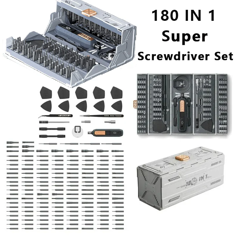 

180 in 1 Precision Screwdriver Set Multifunctional Magnetic Bits Professional Repair Mens Hand Tool Phone Computer Disassembly