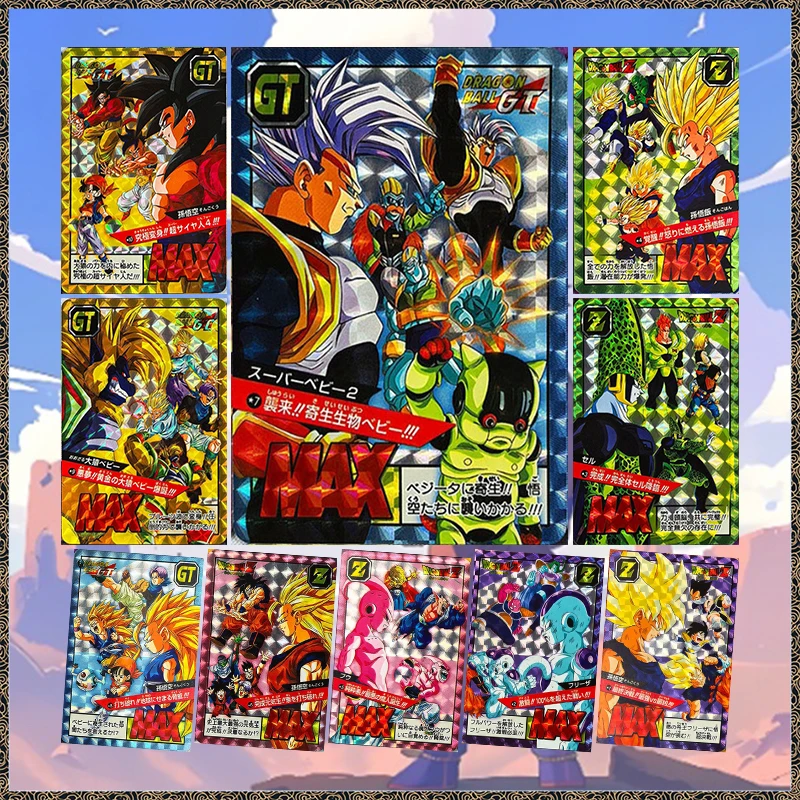 Anime Dragon Ball DIY ACG Son Goku Son Gohan Frieza Majin Buu Cell Vegeta Yonsei Battle Game Collectible Cards Birthday Toy Gift