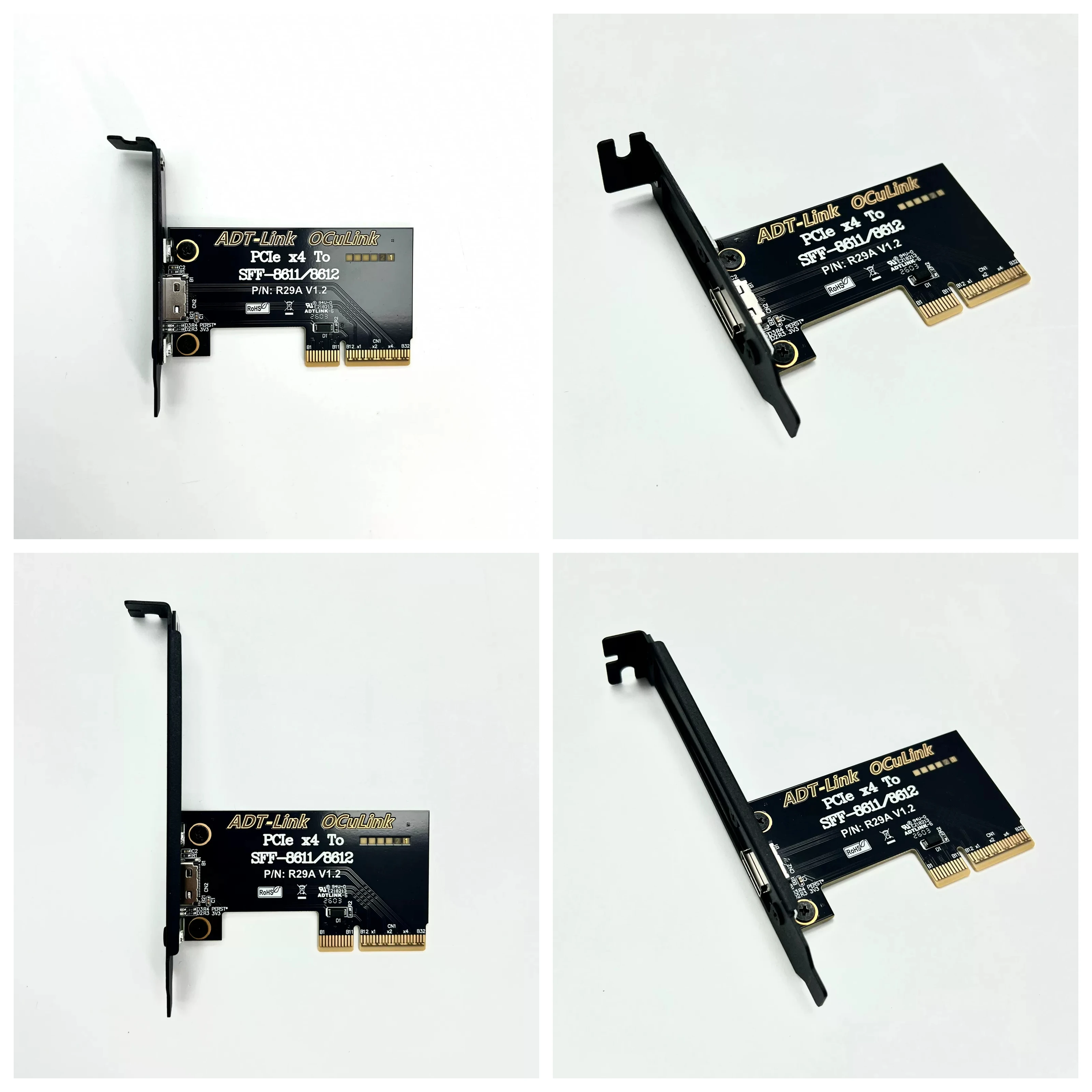 PCIe 5.0/4.0 x4 To SFF-8611/ 8612 Female (OCuLink) Adapter Card M.2 External OCuLink Graphics Dock EGPU Expansion Card Gen4 Gen5