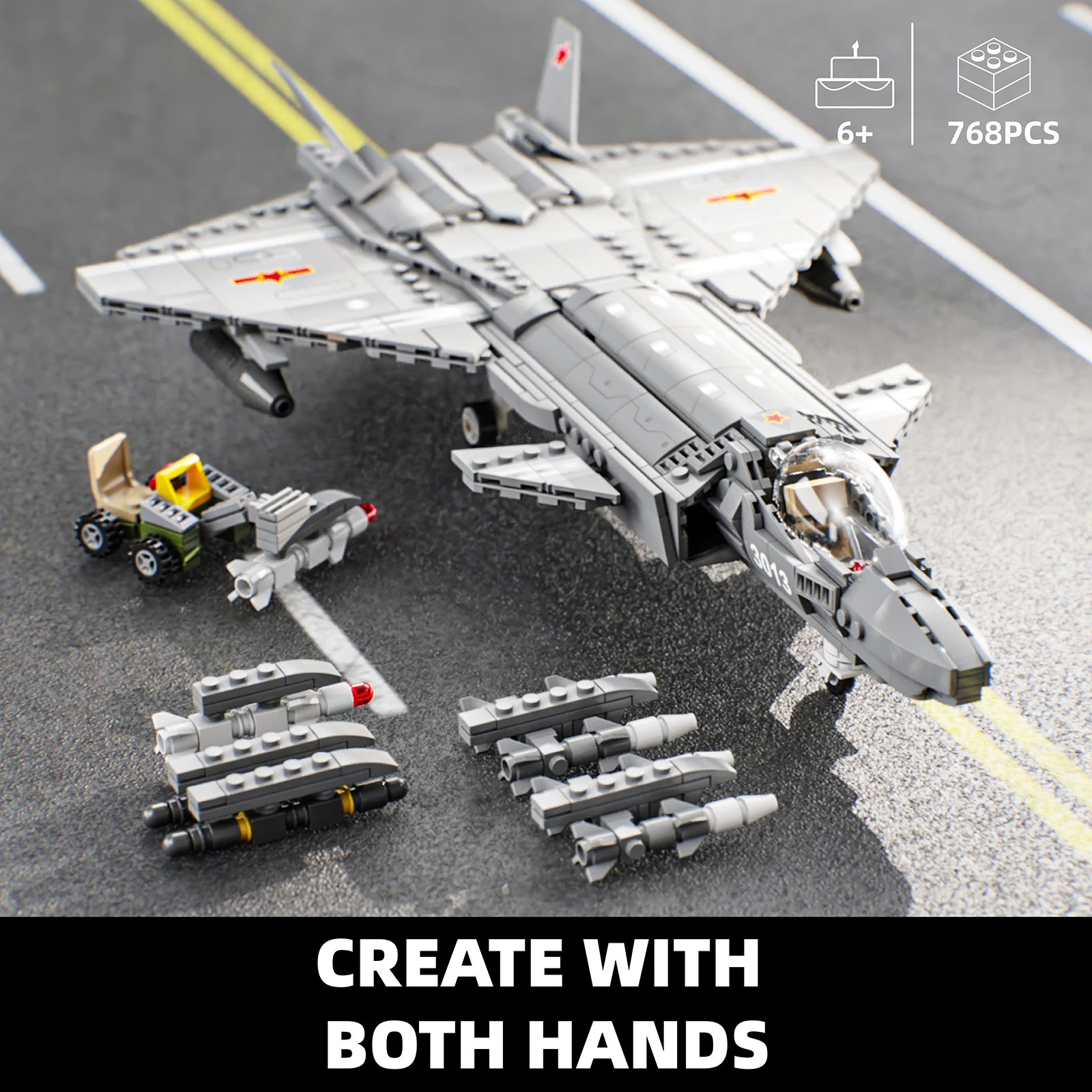 

768 шт., строительные блоки истребителя, игрушки, модель самолета, сборка головоломки, кирпичи, наборы игрушек для детей, украшение для рабочего стола, подарки
