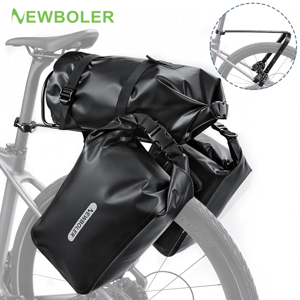 グラベルバイク用、アルミニウム合金製自転車用ラゲッジキャリア、大容量10l、防水仕様、旅行用自転車バッグ、自転車後部座席用バッグ、バイクパッキング用。