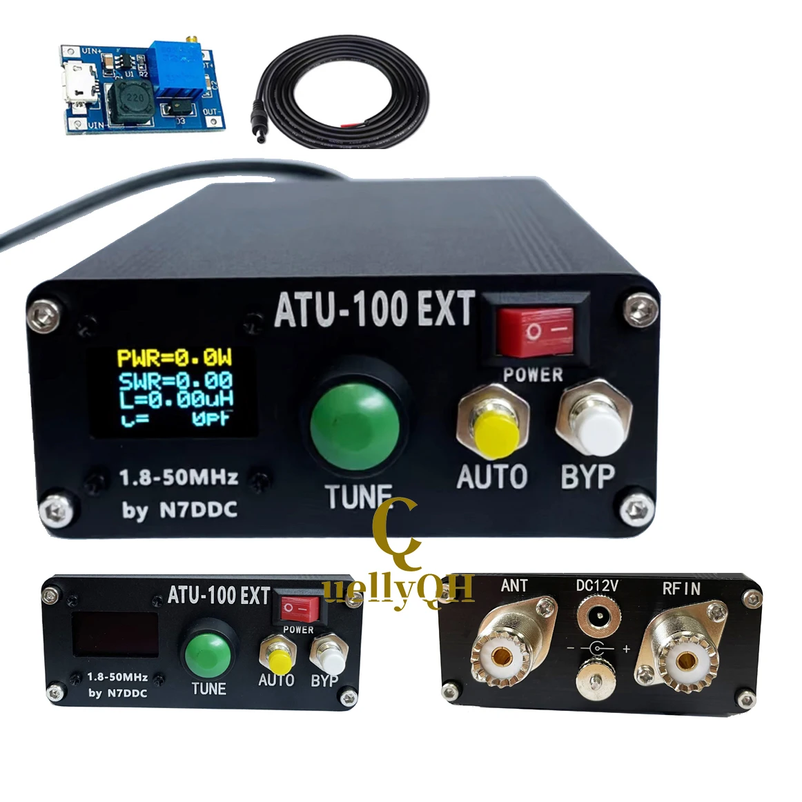 ATU-100 1.8-50MHz  ATU100 Automatic Antenna Tuner 0.96 Inch OLED Assembled Machine with Shell