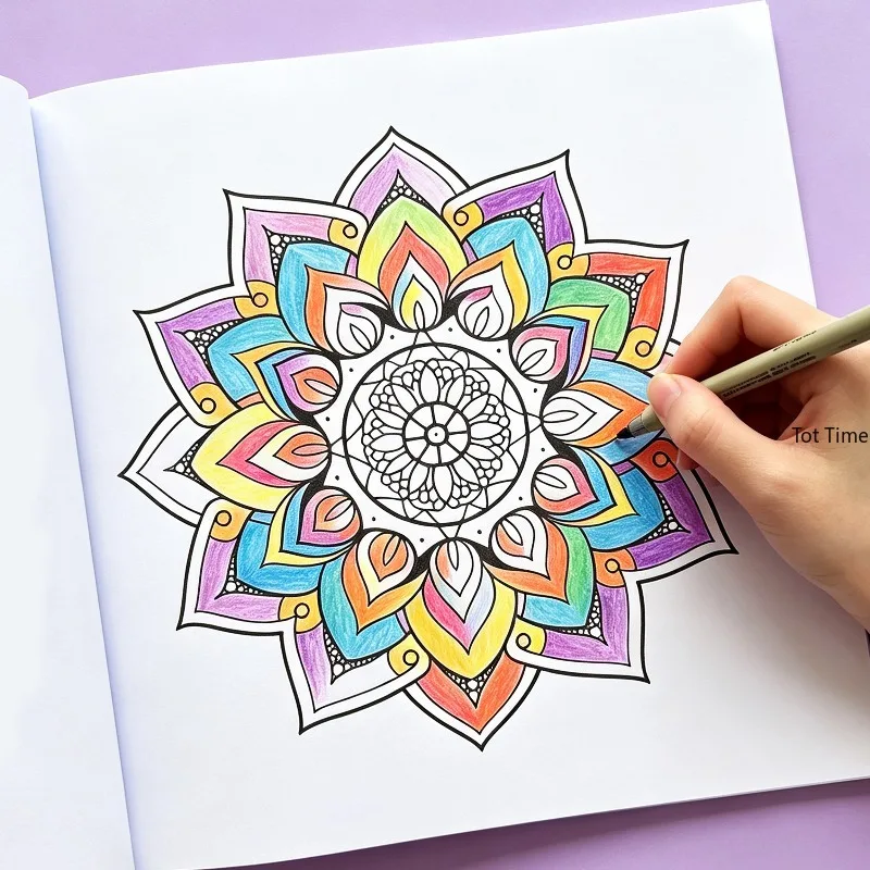 A Mandala Sketchbook Graffiti Drawing Book, Adult Decompression Coloring Album, 36 High-definition Mandala Sketchbook Patterns