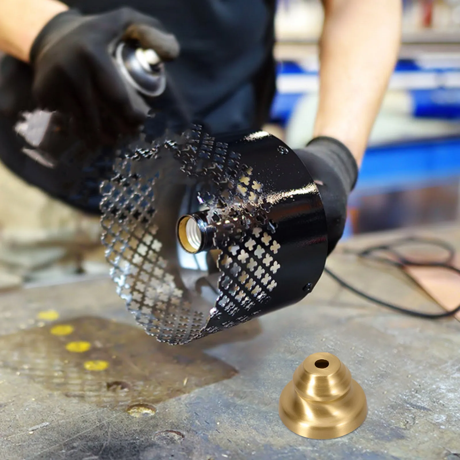 

Pure Copper Lamp Cup Accessory Sturdy Durable Multi-Functional Brightness Enhanced Easy Clean Semi-Enclosed Modern Lamp