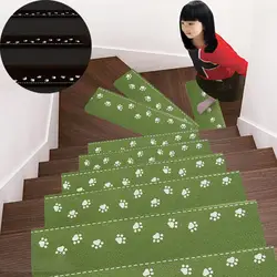 Luminous Cute Self-adhesive Paw Pattern Stairs Step Pad Rug Carpet Non-slip Mat