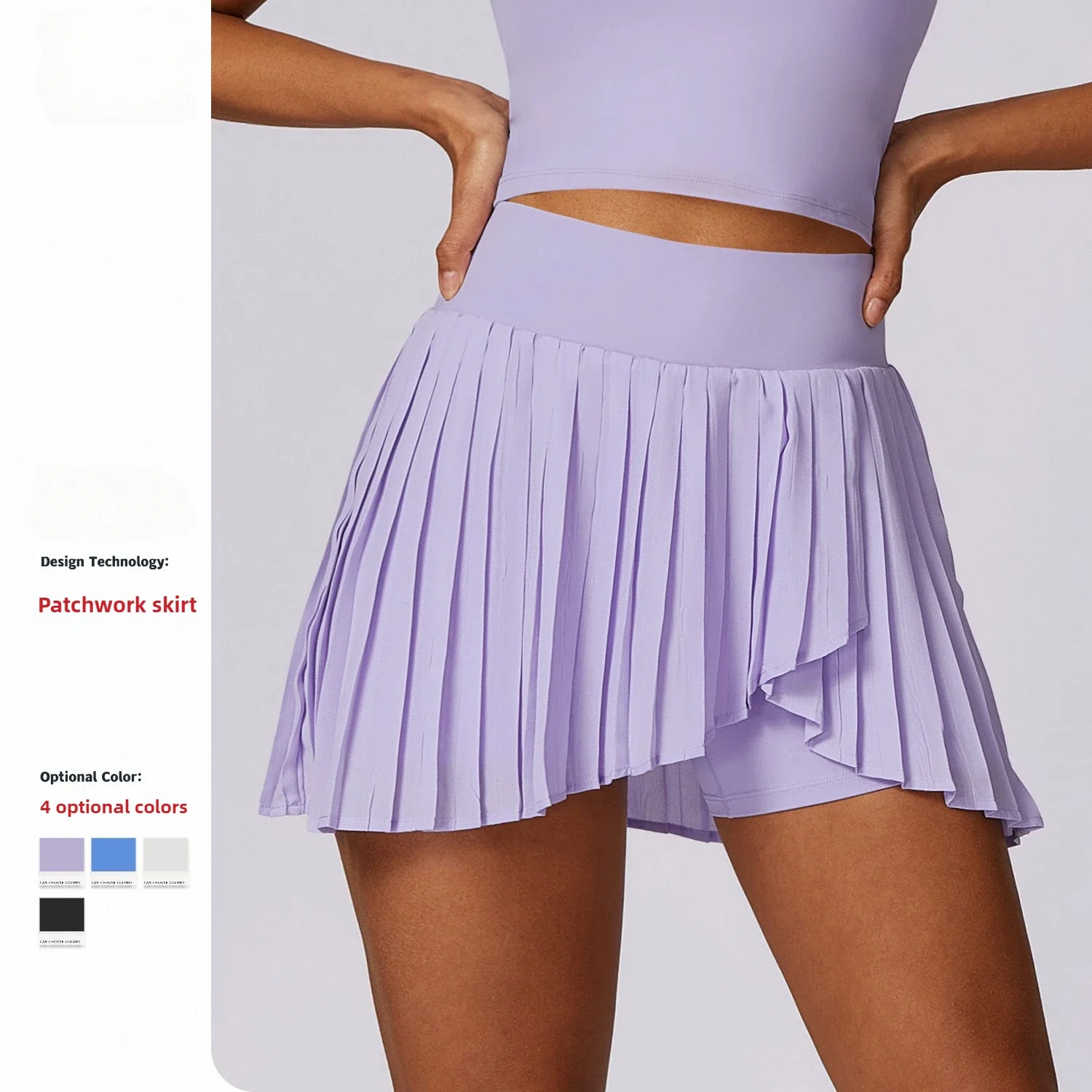 

Safe Tennis Skirts With Pocket Shorts Gym Golf Running Pleated Pantskirt SEXY Women Sports Fitness High Waist Yoga Skort