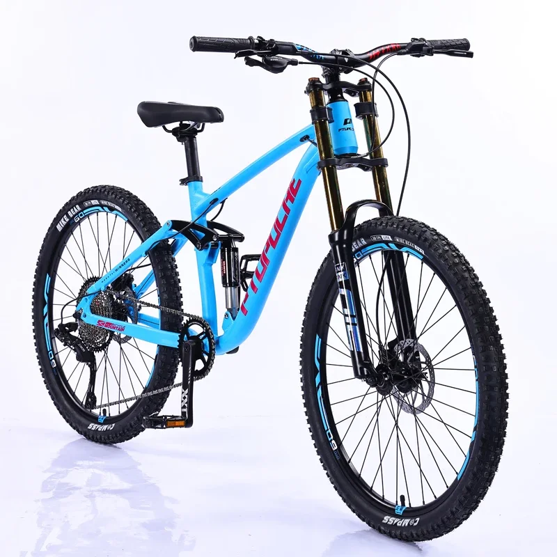 27.5 inch mtb soft tail mountain bike air pressure shock absorption Cross Country Bicycle 11 speed Downhill bicicleta disc brake