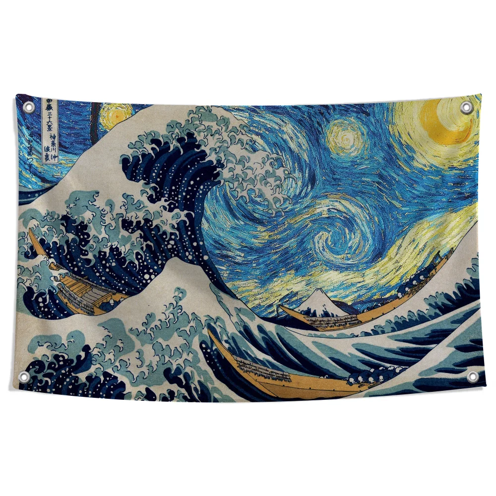 

Van Gogh Flag Home Decor Tapestry Flag to Hang Cartoon Garden Personalized Items Flags for Bedrooms Decoration