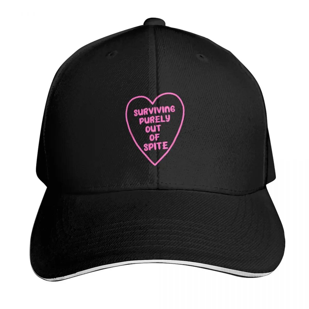 surviving purely out of spite Baseball Cap Six Panel Structured Crown Sun Protection UPF 50+ Breathable Mesh Back