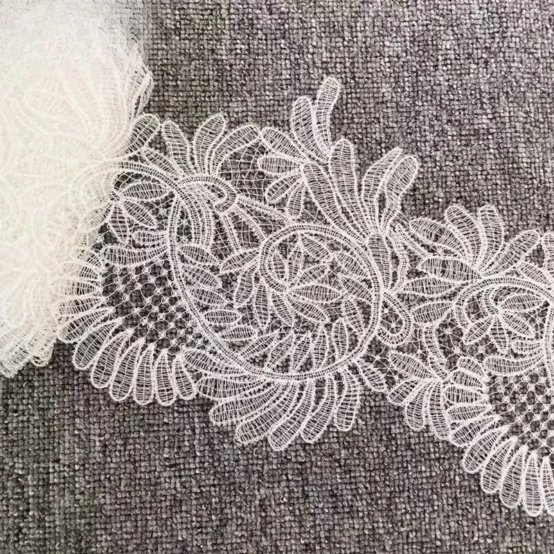 

20cm Width, 2Yards/Lot, New Fish Thread Embroidery Dress Lace, Handmade DIY Accessories, Clothing Decoration Material, Fabric,