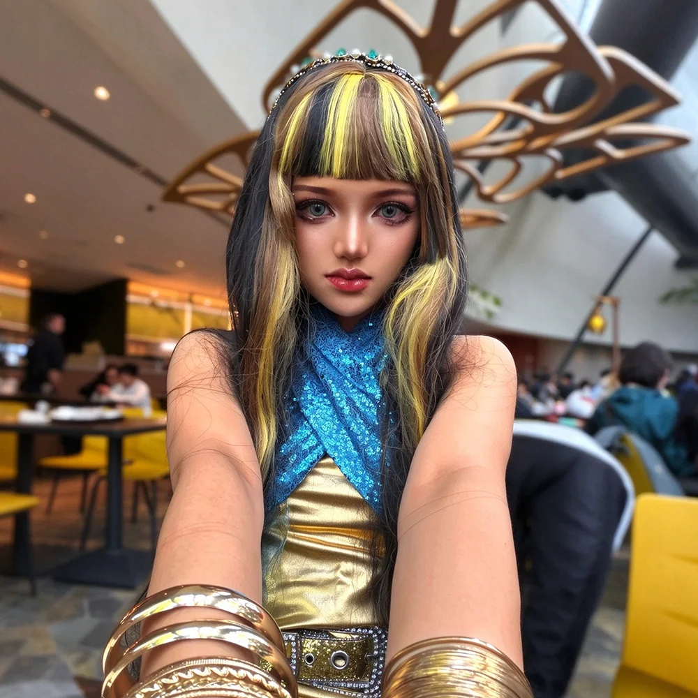 Anime Egyptian Mummy Princess Cosplay Wig Women Gothic Long Hair Heat Resistant Synthetic Wigs Halloween Prop