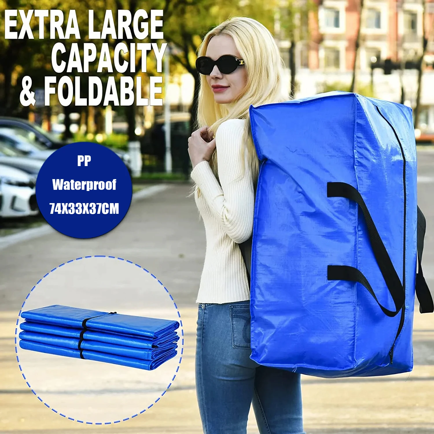 Travel Large Capacity Portable Foldable PP Material Clothing storage bag Luggage bag