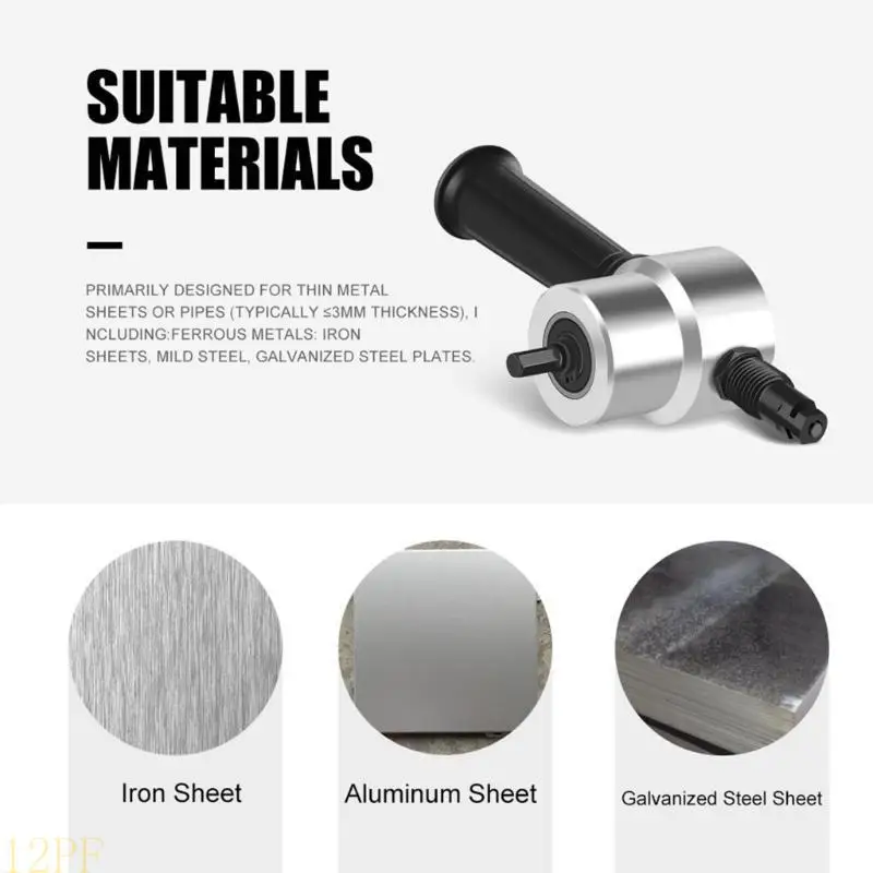 12PF Double Head Metal Sheet Cutter Heavy Duty Electric Shear Tool For Thin Metal Pla