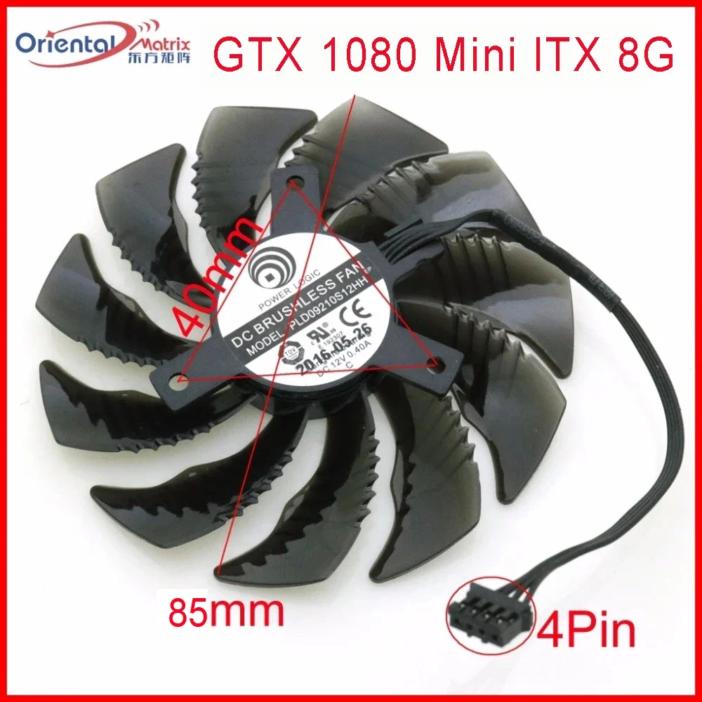 Free Shipping PLD09210S12HH DC12V 0.40A 85mm 40*40*40mm VGA Fan For Gigabyte GTX1080 Mini ITX 8G Graphics Card Cooling Fan 4Pin