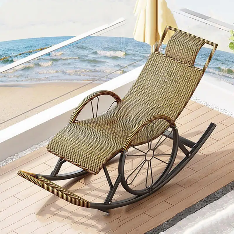 الروطان كرسي متأرجح شرفة المنزل الترفيه الكبار كرسي أريكة استرخاء مكتب استراحة الغداء كرسي #4