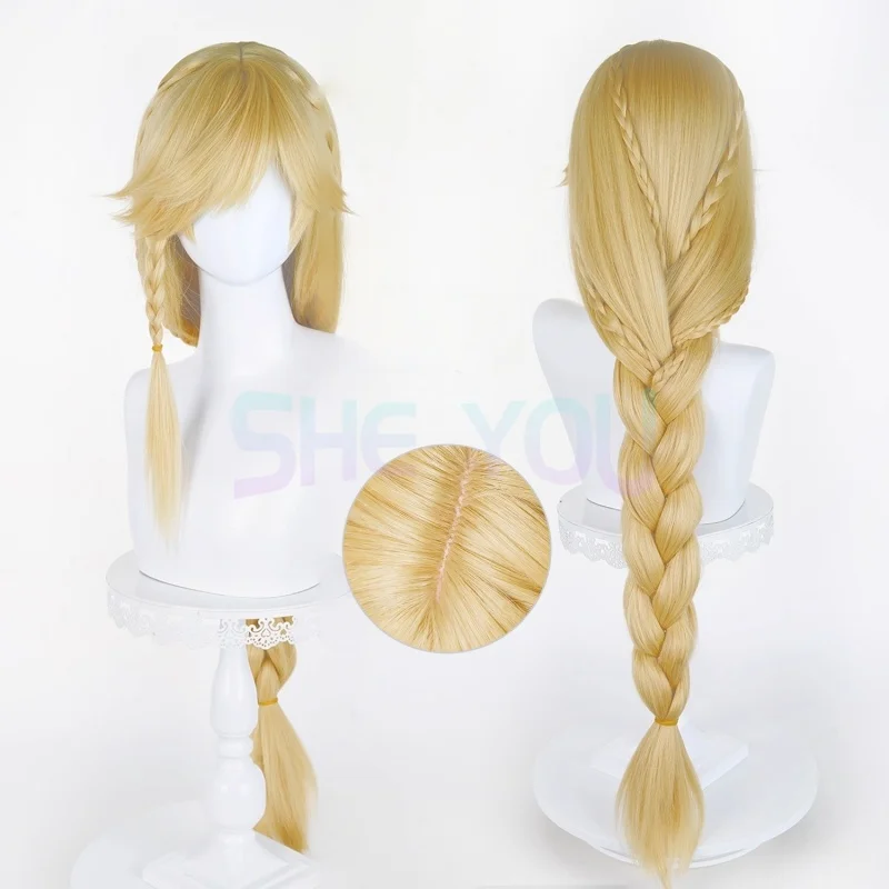 AJ Apple Jack Cosplay Perücke Goldene Perücke Cosplay Anime Hitzebeständige Synthetische Perücken für Halloween Karneval Party Kostüm