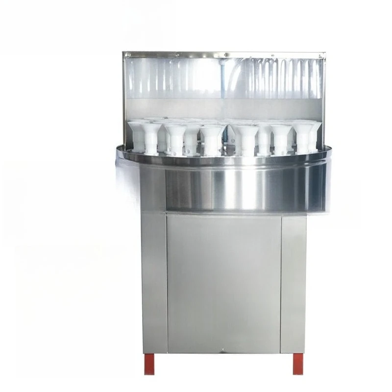 Small semi-automatic glass bottle glass bottle washing machine 32  holder rotary rinsing recycling milk