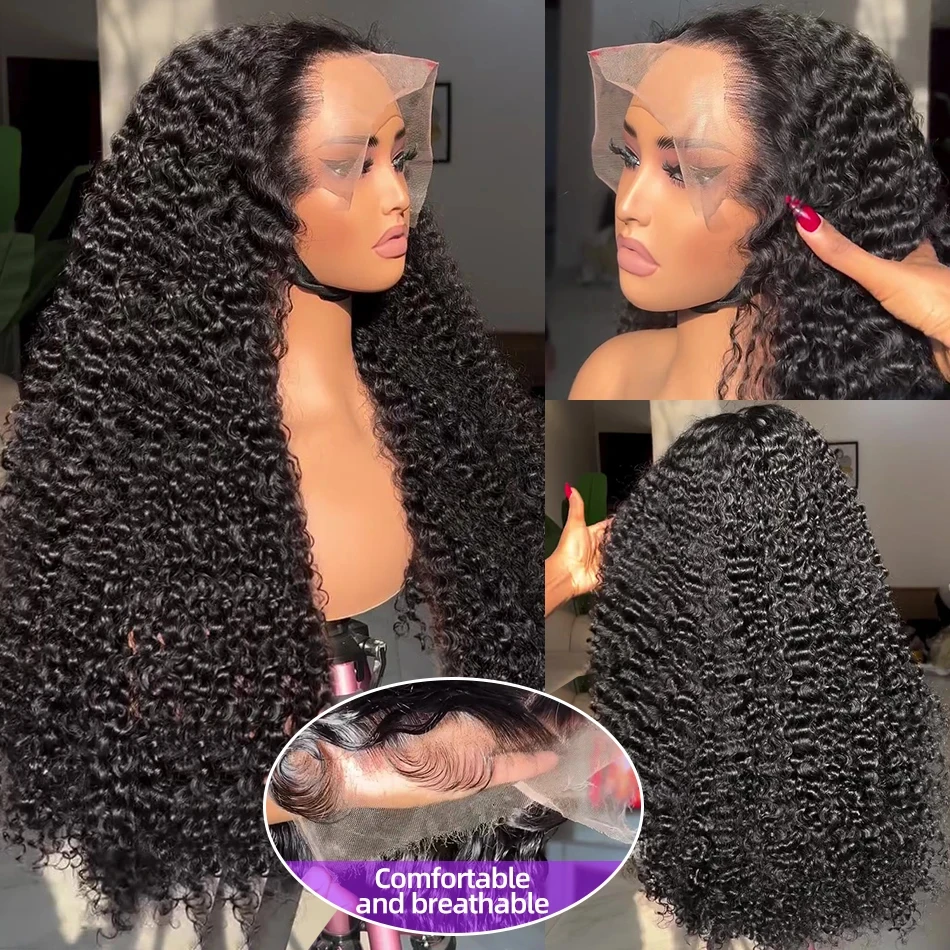 

Deep Wave Human Hair Wigs 13X6 Hd Lace Frontal Wig Water Wave Lace Front Wigs Curly Brazilian Wigs 200 Density 40 Inch For Women