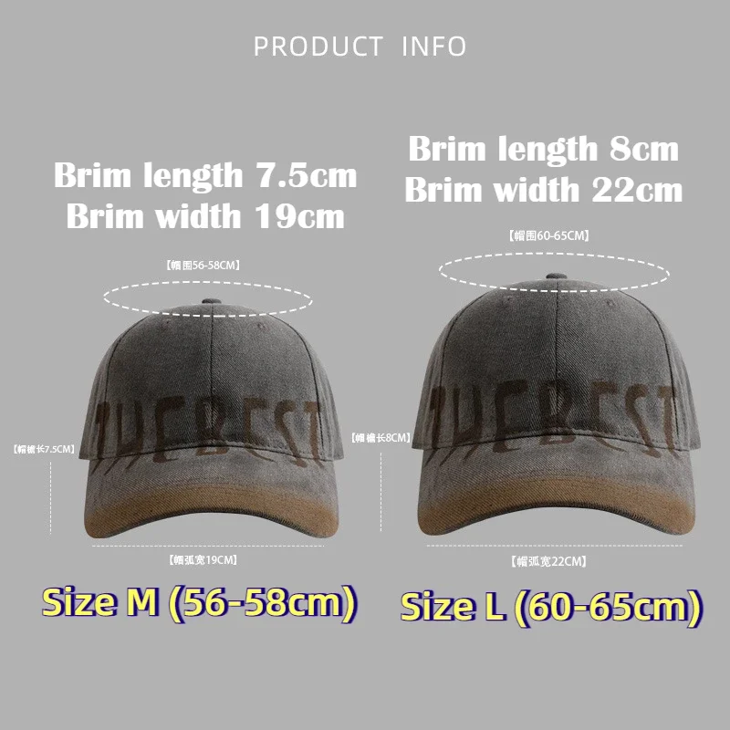 XXL OverSize Vintage Baseball Caps Letters Big Head Soft Cotton Extra Large Size Women's Low Profile Golf Hats Big Size Caps Men 4