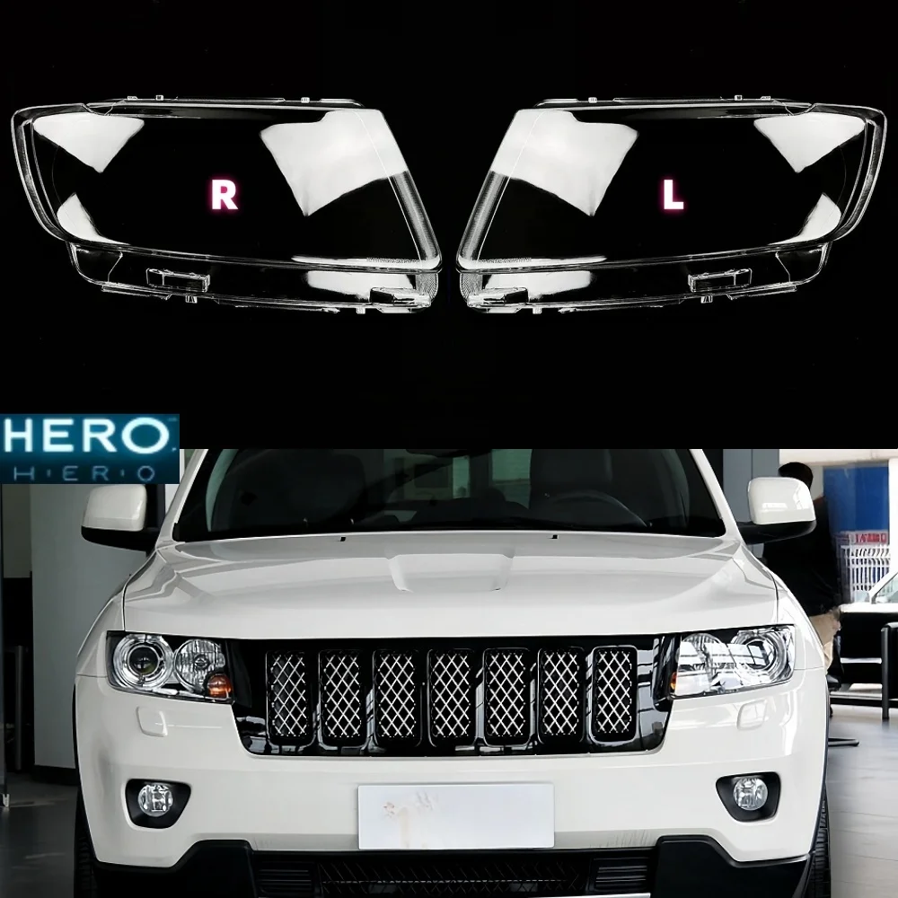 

For Jeep Grand Cherokee 2011 2012 2013 Lampshade Headlamp Cover Lamp Shell Mask Headlight Shade Plexiglass Replace Original Lens