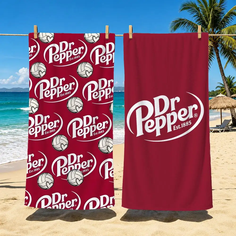 Brand Dr Pepper Towel Polyester Beach Towel Quick Dry Sand Free Bath Towel for Summer Pool Travel Vacation