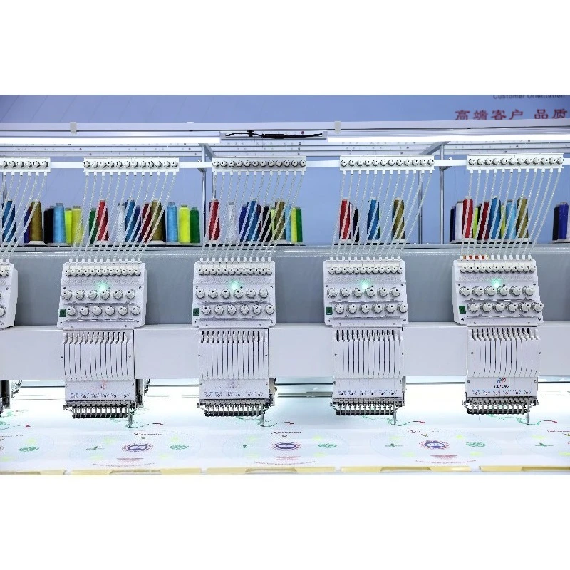 12 Heads 15 Needles Automatic Gear Flat Embroidery Machine Home Use New Computerized High Speed Motor