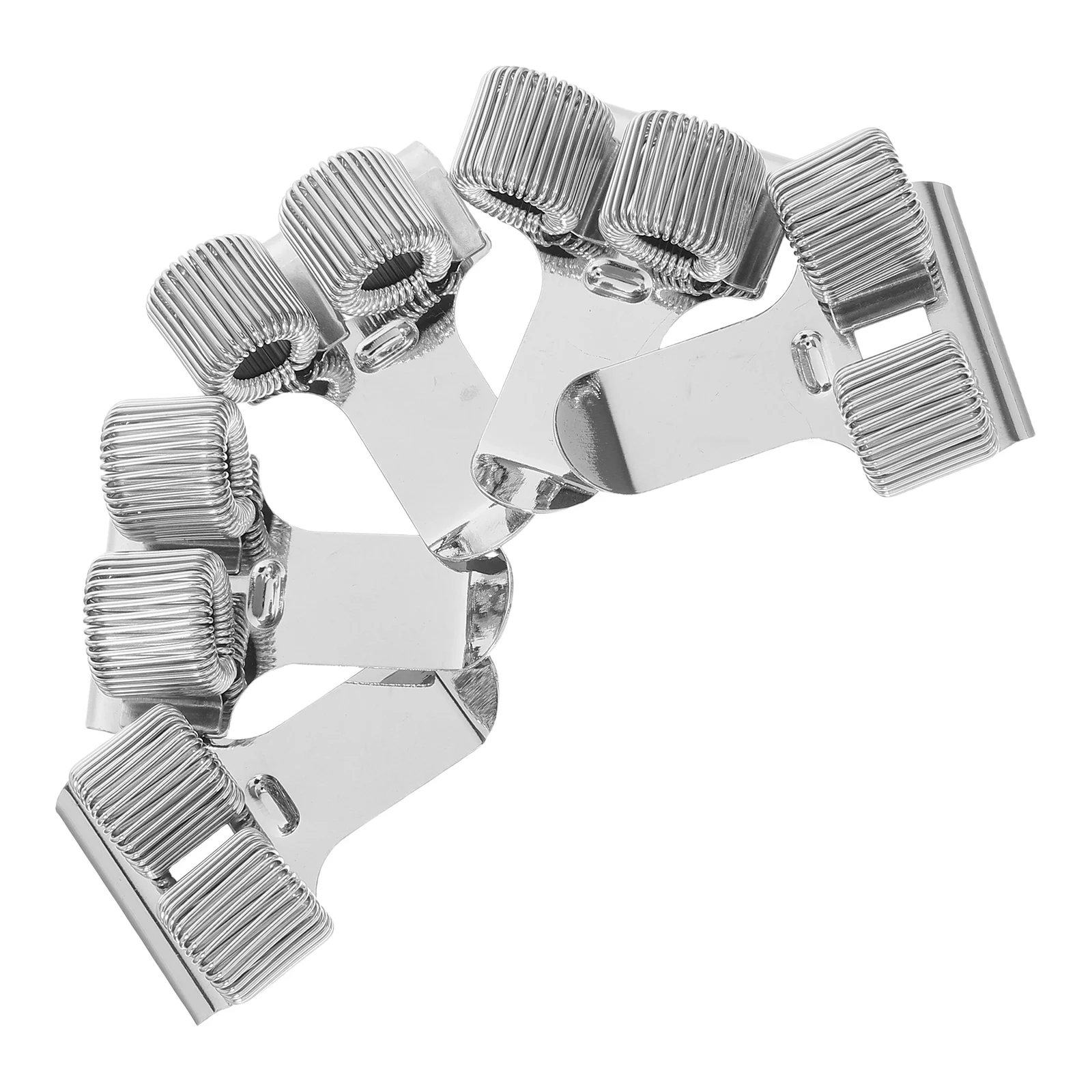 

5 Pcs Metal Clip Heavy Duty Clamps Book Pen Holder Storage for Clipboard Spring Silver Desk Accessories Office
