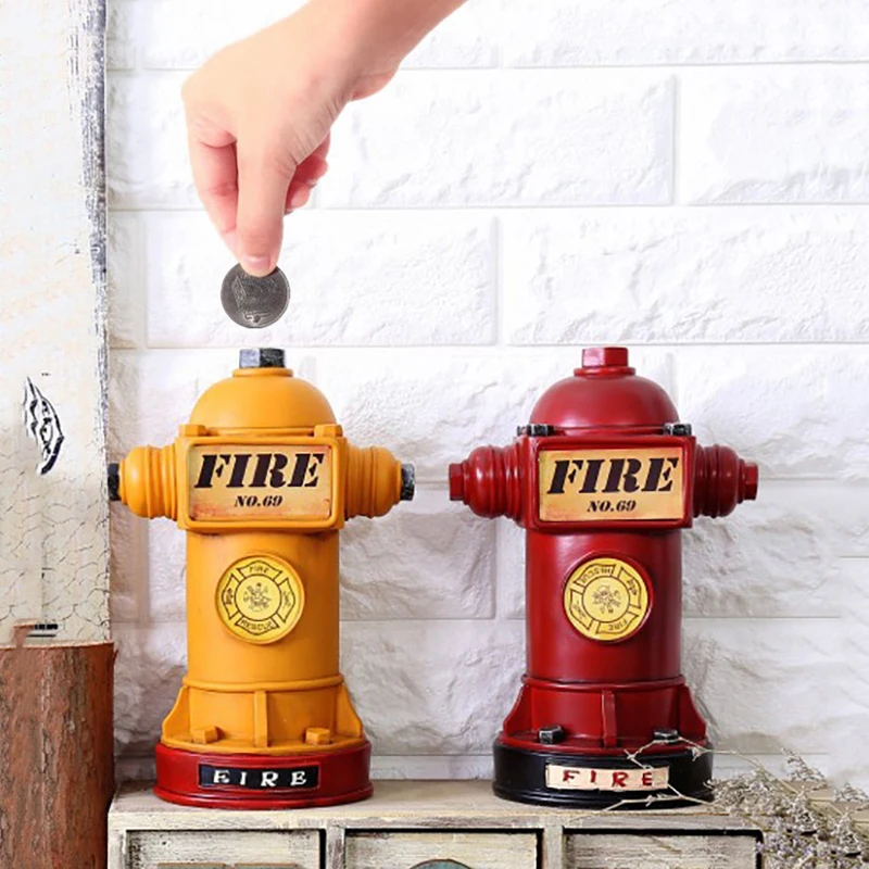 

Decorative Statue Home Decor Piggy Bank Sculptures Figurines For Interior Vintage Living Room Decoration Desk Table Fire Hydrant