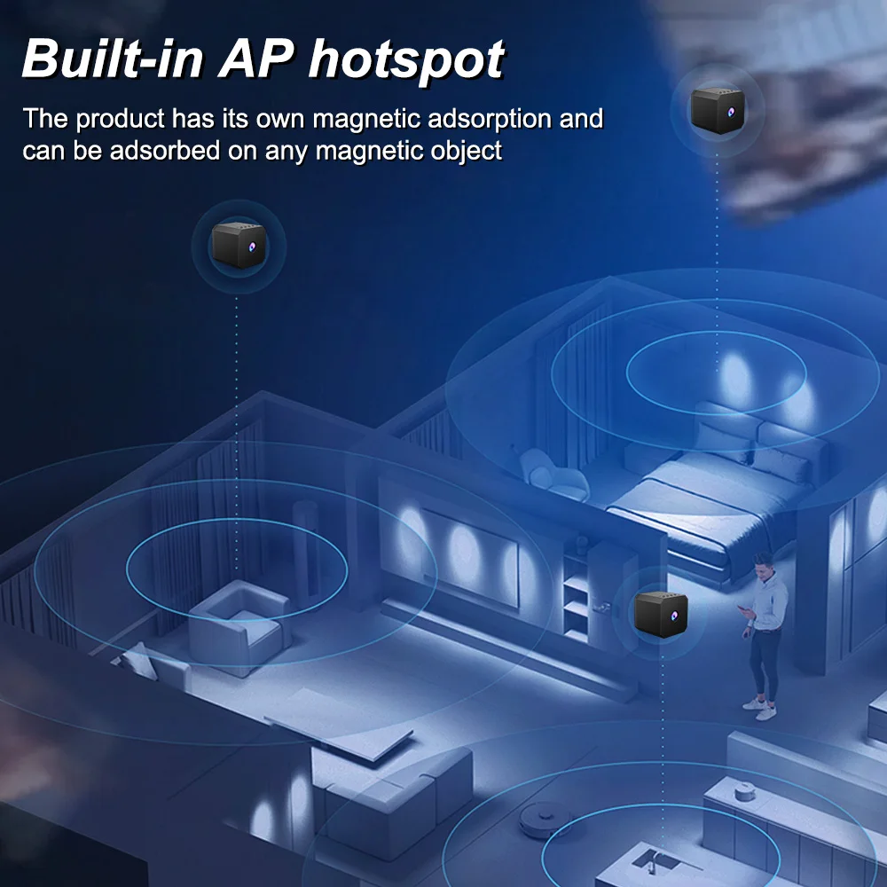 Caméra Intelligente 360° avec AI, Rotation Auto, Suivi Visage, Contrôle Bluetooth APP, Changement Horizontal/Vertical pour Streaming en Direct