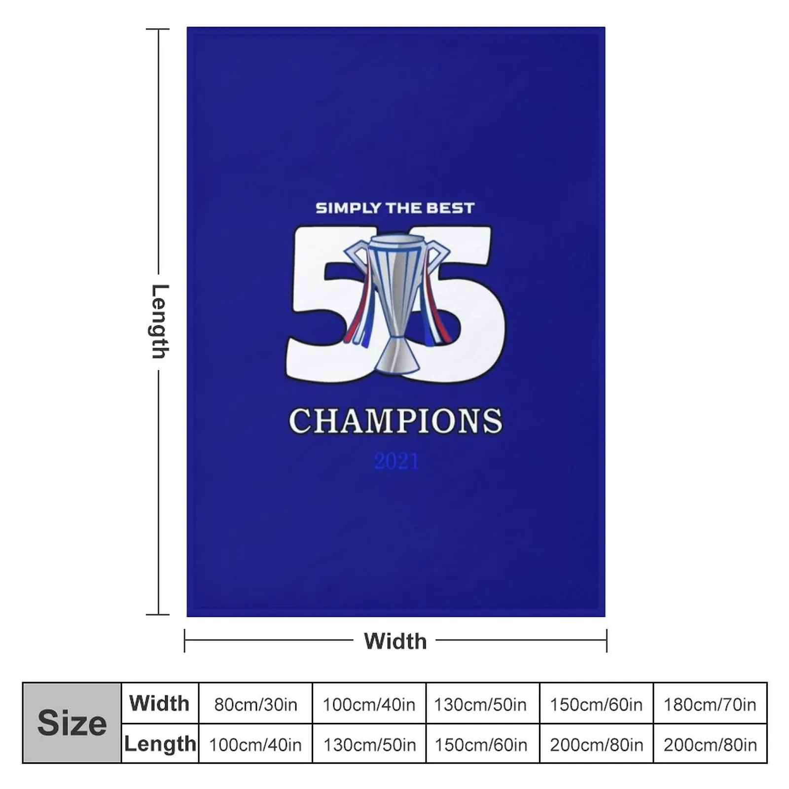 Rangers 55 Champions Throw Blanket Blanket Sofa Dorm Room Essentials