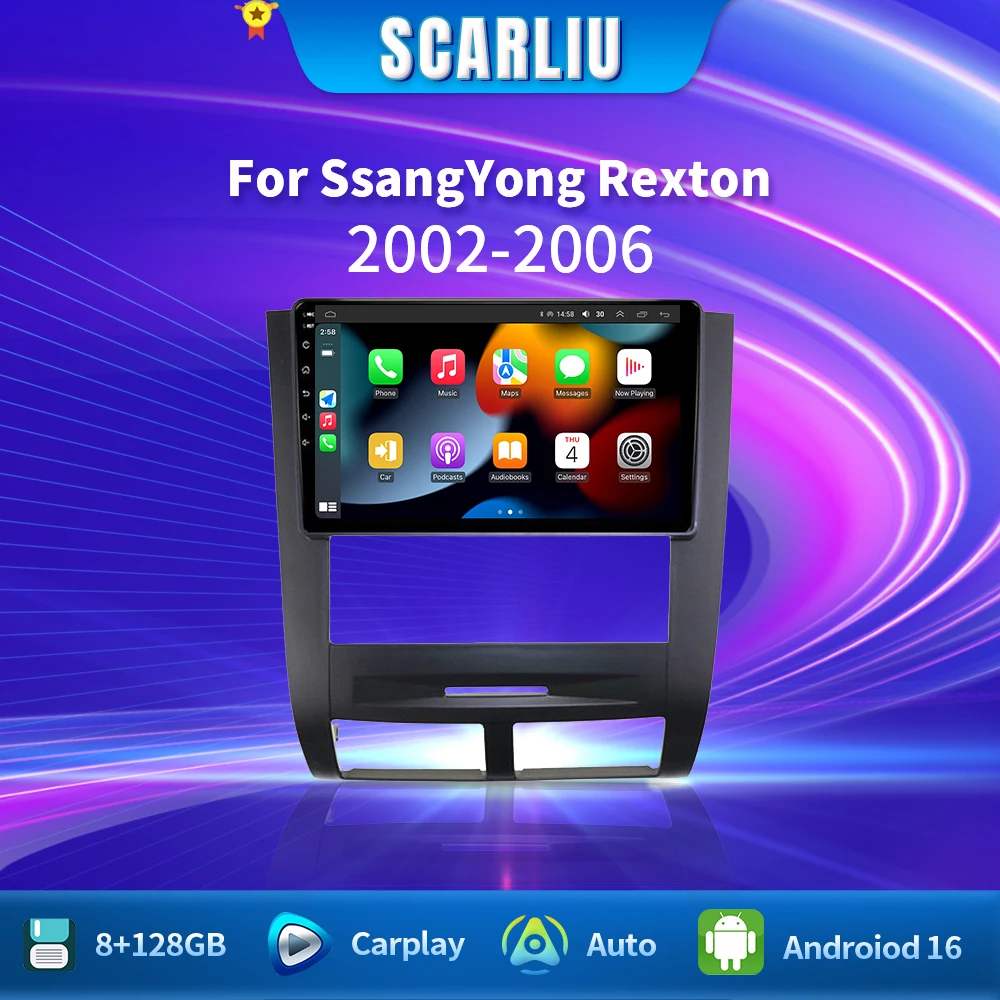 

Autoradio For SSANGYONG Rexton 2002 - 2006 Multimedia Automotive Carplay Android Auto Wireless 8Core wifi gps Autoradio Video