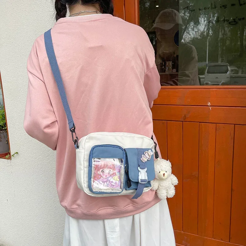 Women Canvas Small Crossbody Bags Casual Cute Student Girls Messenger Bag Ladies Phone Purse Handbag Shoulder Bag image 5