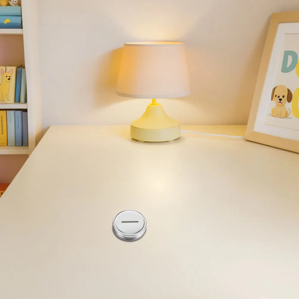 

24Pcs 70mm Regular Mouth Jar Metal Lids 3.6cm Install Coin Bank Covers Piggy Bank Savings Straw Hole Cover for Lid