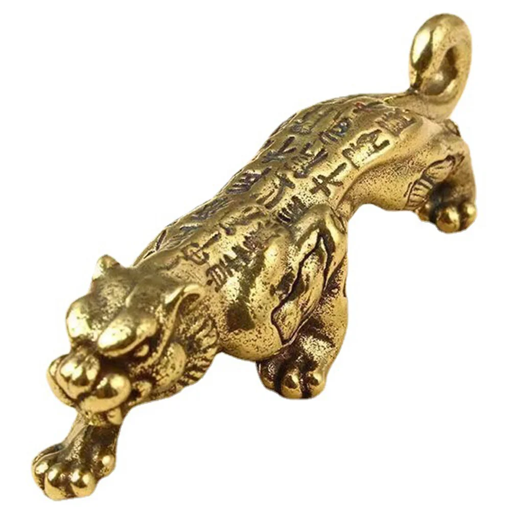 

Tiger Charm Keychain Ornament The Gift Jewelry Making Mini Brass Figurines Decorative Pendant Decorate