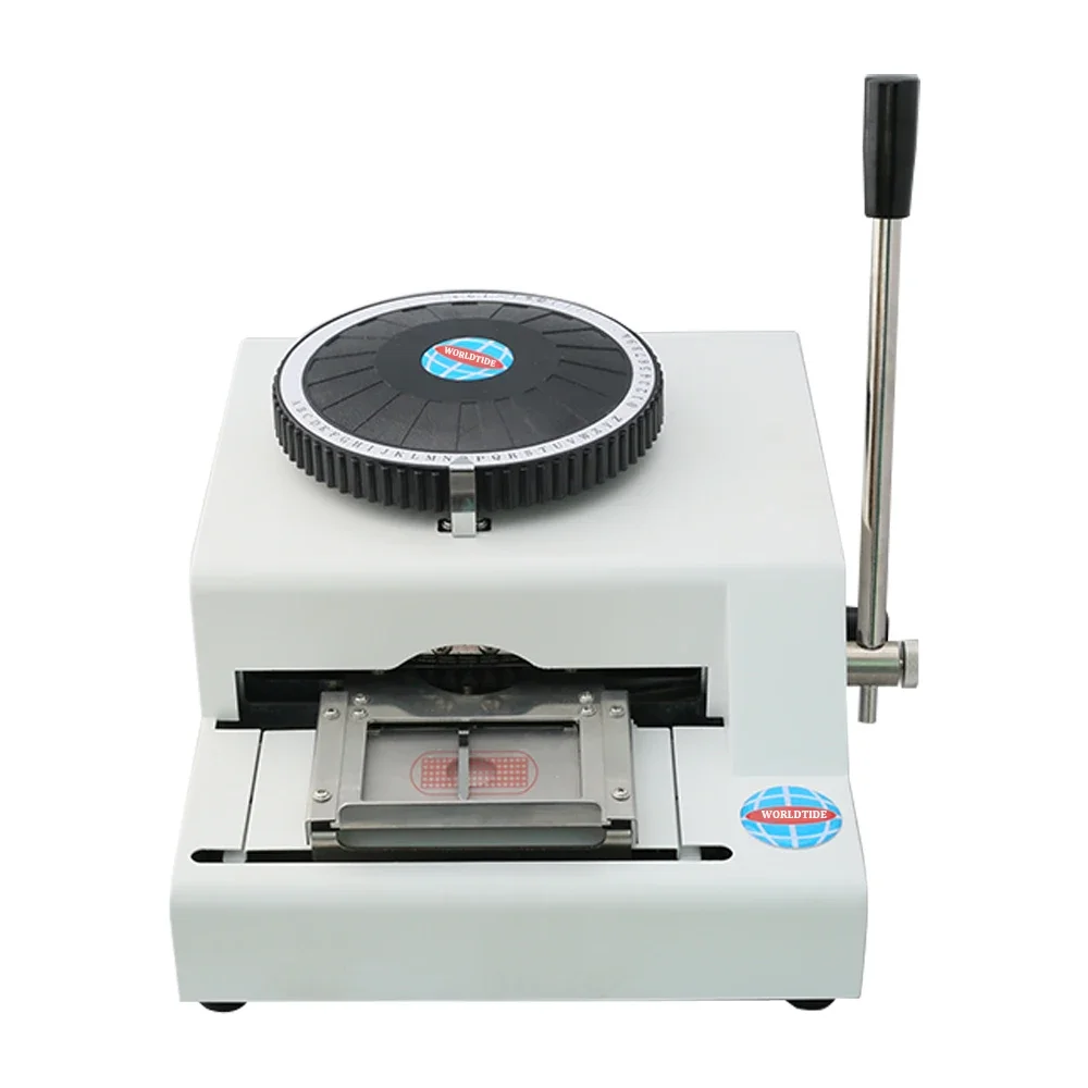 Dog Tag Machine Embosser 52 Characters PET Tag Manual Stainless Steel Embossing Press Making engraving Machine