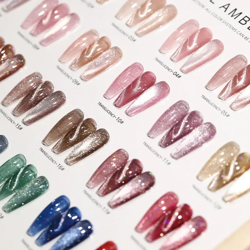 1 قطعة 15 مللي ضوء الماء القط المغناطيسي جيل للأظافر البولندية أورورا سبار بريق الزجاج نقع قبالة UV LED هلام الورنيش للتقليم